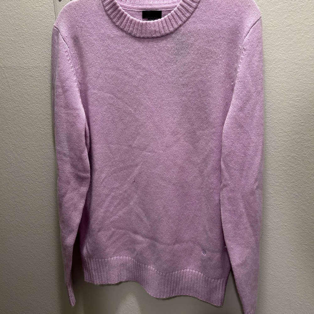 100% Cashmere Esprit Men's Light Purple Sweater - Washable